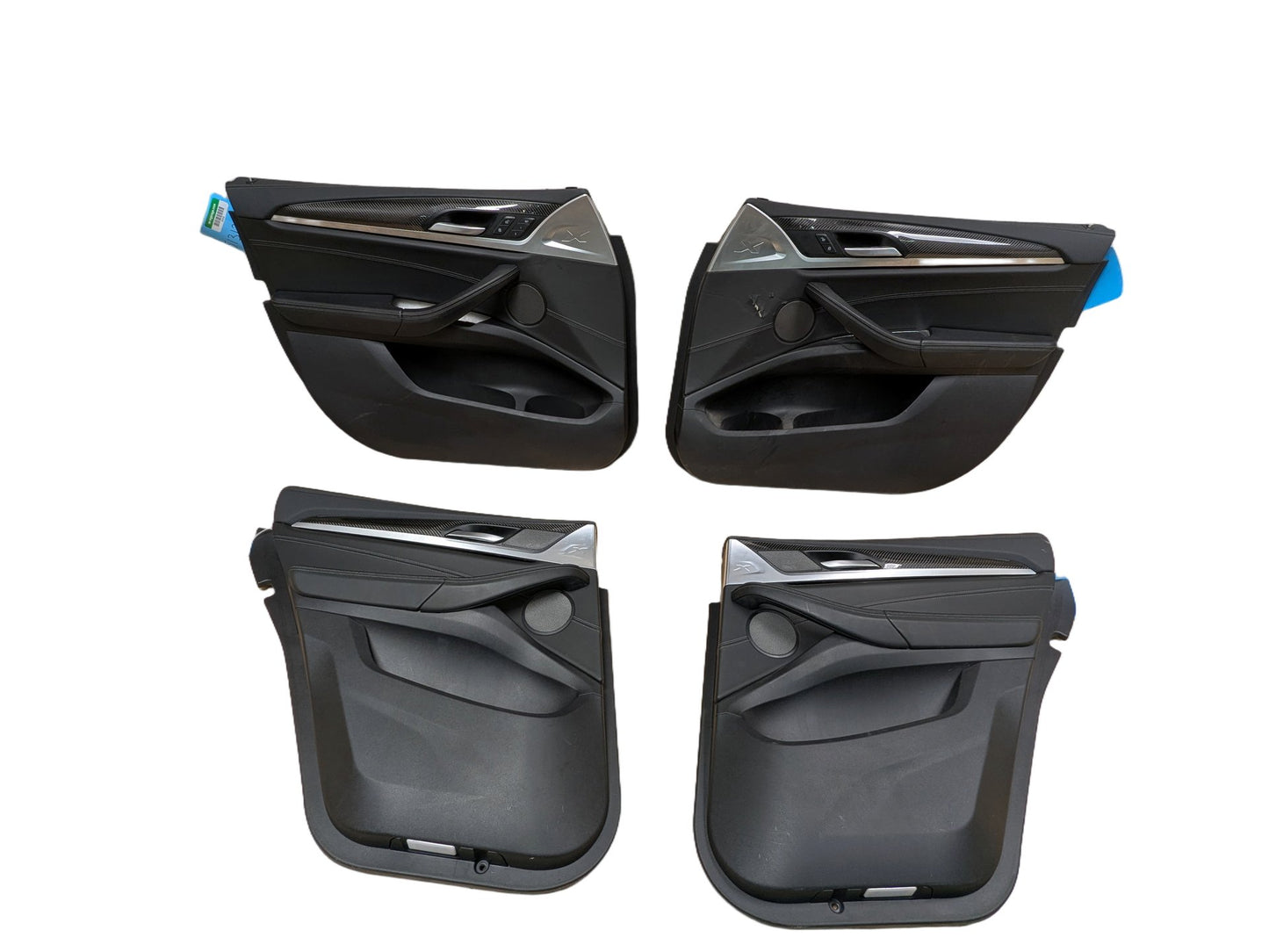 *OEM BMW F97 G01 X3 X3M Front Rear Left Right Door Panel Cards SET CARBON FIBER