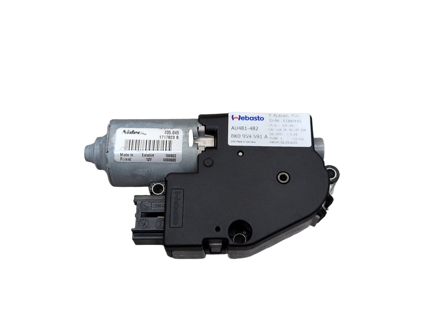 2010-2016 Audi S4 B8 Sunroof Sun Roof Glass Motor 8K0959591A OEM