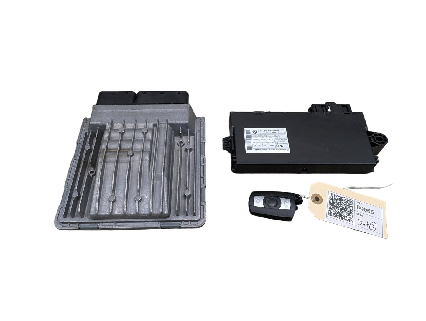 07-11 OEM BMW E90 328 Engine Motor ECU DME Computer w/ Cas & Key SET PN: 7614359