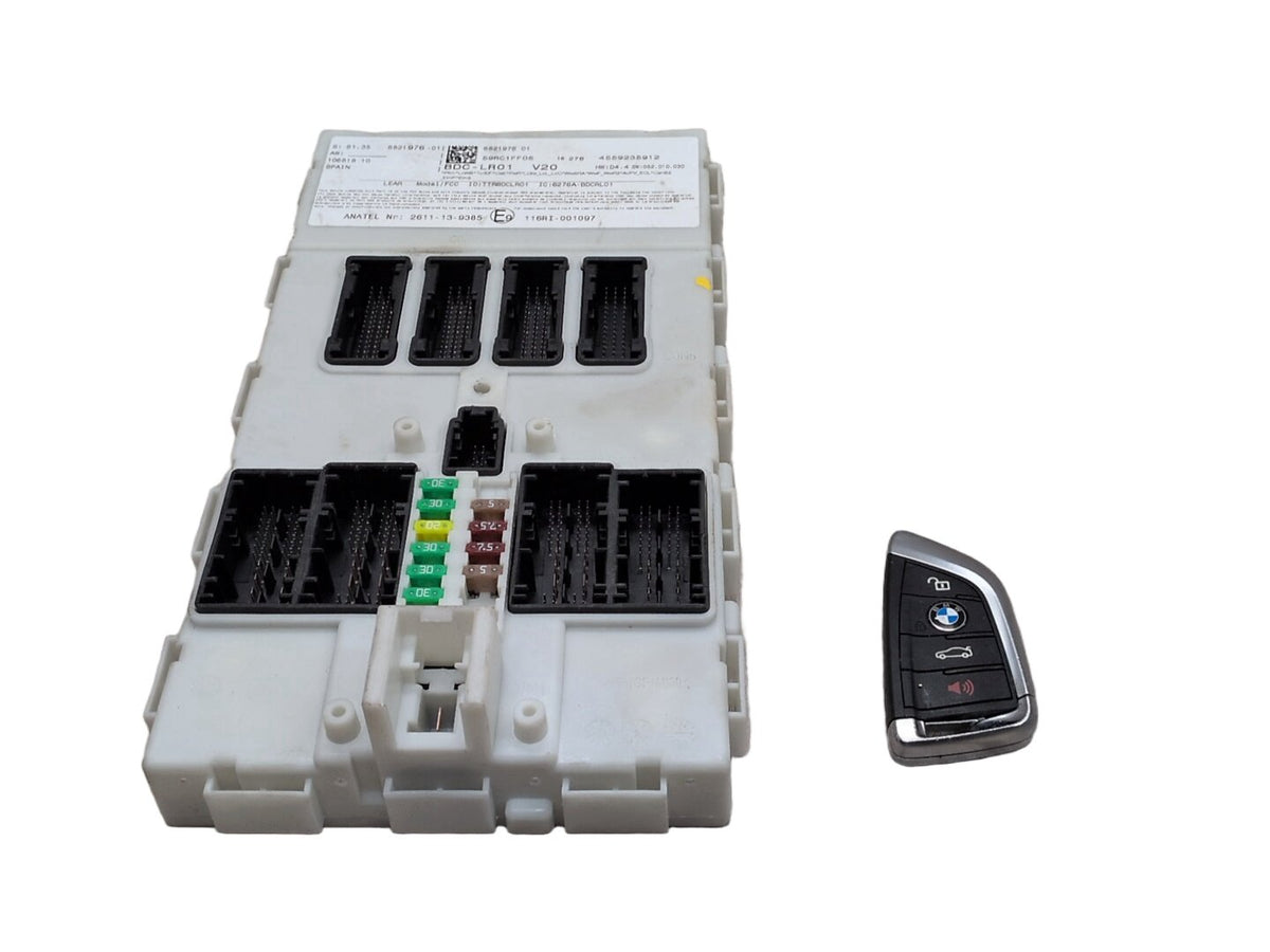 2015-2019 BMW X6 F86 Bdc Body Domain Fem Control Module w/ Key 6821976 OEM