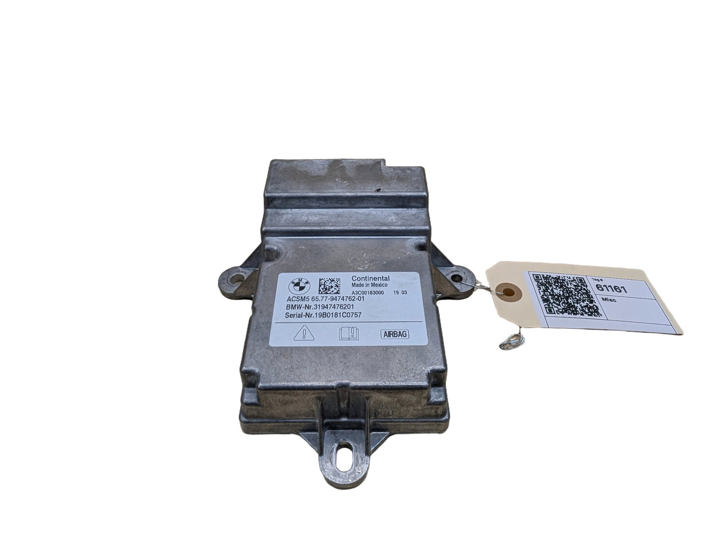 OEM BMW G01 G02 G12 G30 X3 X4 SRS Main Restraint Control Module
