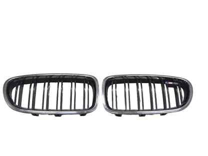2011-2016 BMW M5 F10 Front Left Right Upper Bumper Grilles SET 8057228 OEM