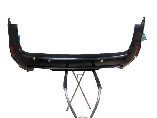 DAMAGE 15-18 BMW F85 X5M Rear Bumper Cover w/ Diffuser Assembly Black 416