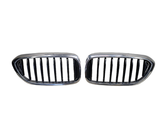 17-20 OEM BMW G30 530 540 Front Bumper Upper Kidney Grille Pair SET