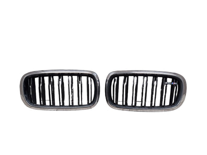 2015-2018 BMW X5 F85 Front Left Right Upper Bumper Cover Kidney Grilles SET 8056324 OEM