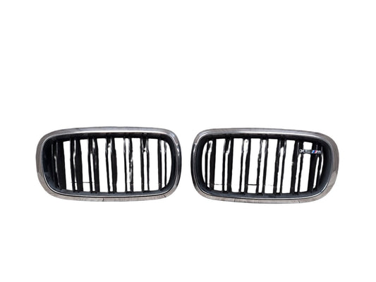 2015-2018 BMW X5 F85 Front Left Right Upper Bumper Cover Kidney Grilles SET 8056324