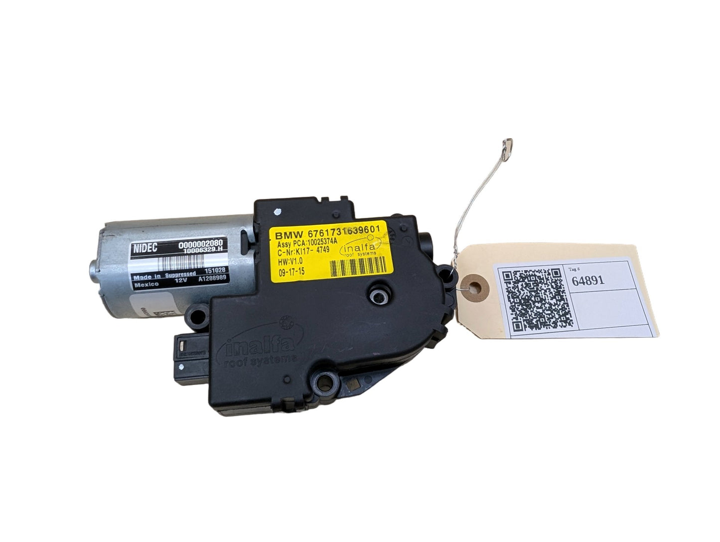 OEM BMW MINI E84 F15 F25 F54 F55 F56 F60 Panoramic Sunroof Drive Motor Actuator