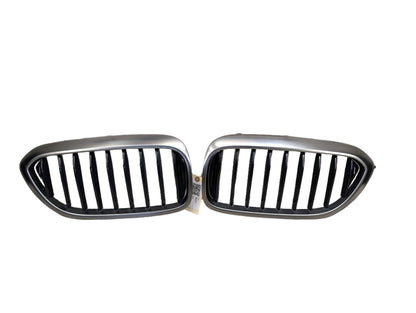 2017-2023 BMW M550i xDrive G30 Front Left Right Upper Bumper Cover Kidney Grilles SET 7383520