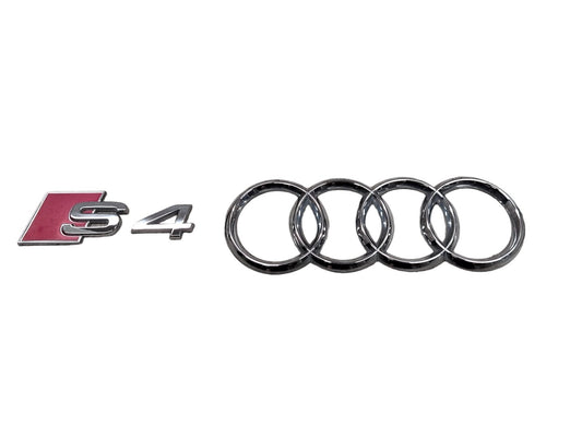 2010-2016 Audi S4 Rear Liftgate Trunk Lid Emblem Badge SET PN: 8D0853737G