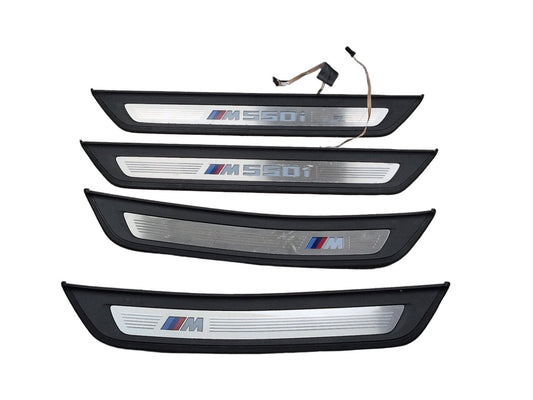 2017-2023 BMW M550i xDrive G30 Front Rear Left Right Scuff Plate Door Sill SET 8064905