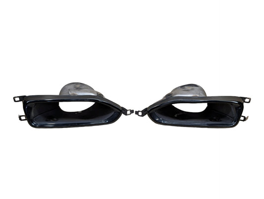 16-19 OEM BMW G11 G12 740 B58 Rear Left Right Tail Pipe Exhaust Muffler Tips SET