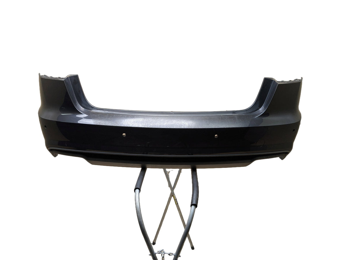 2016-2018 Audi A6 C7 Rear Bumper Cover w/ PDC Holes Black 4N/X7U