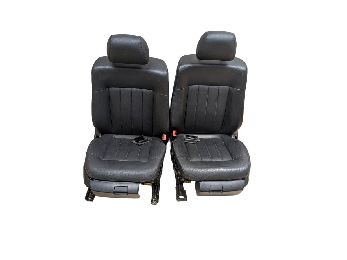 10-13 Mercedes-Benz E550 W212 Front Driver Passenger Seat Assemblys SET Black