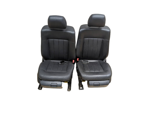 10-13 Mercedes-Benz E550 W212 Front Driver Passenger Seat Assemblys SET Black