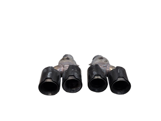 2019-2026 BMW M340i G20 CARBON FIBER Rear Left Right Exhaust Muffler Tips SET