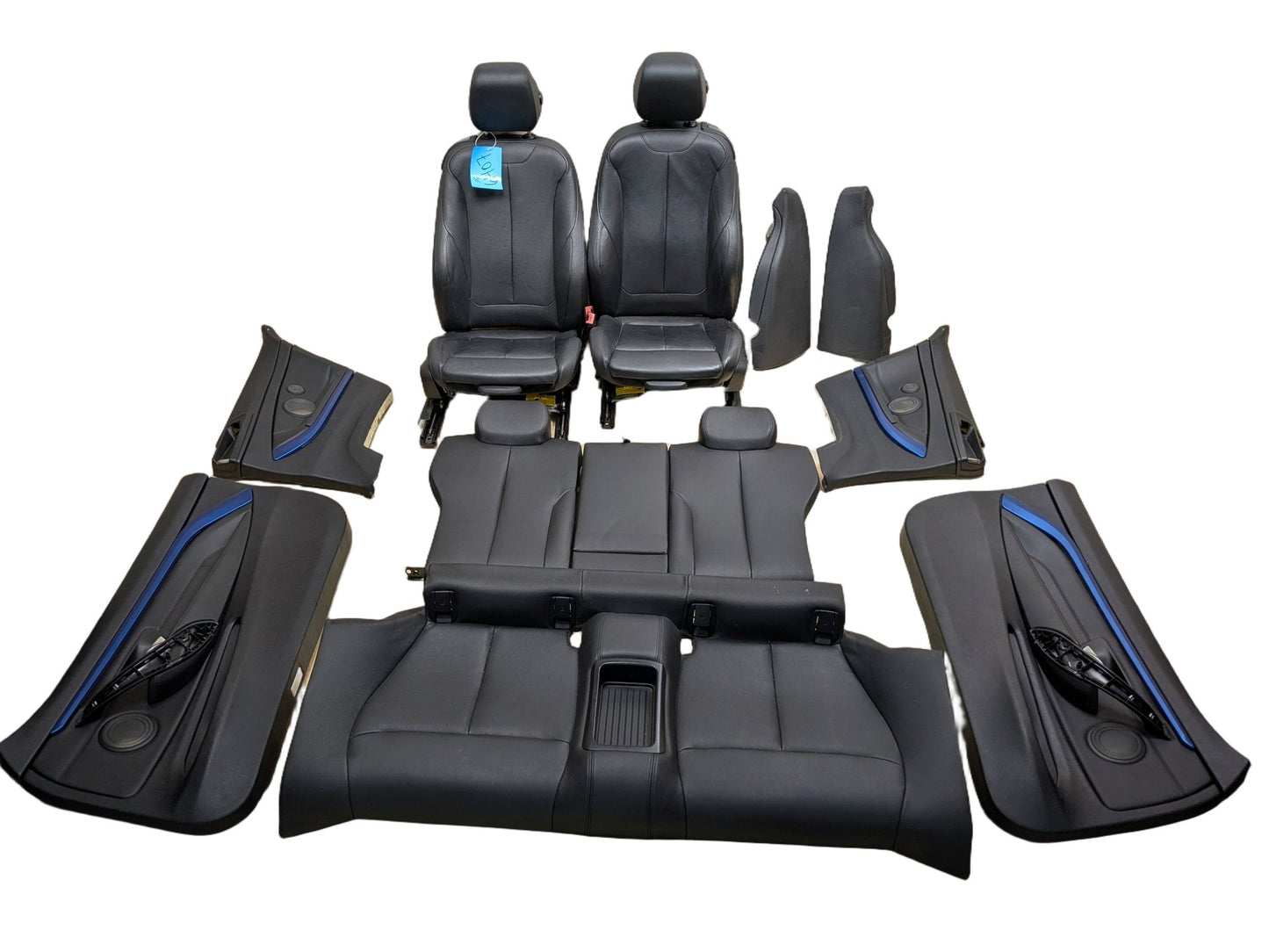 14-20 OEM BMW F32 428 430 435 440 M SPORT Black Front Rear Seats Door Panels SET
