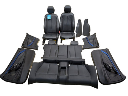 14-20 OEM BMW F32 428 430 435 440 M SPORT Black Front Rear Seats Door Panels SET