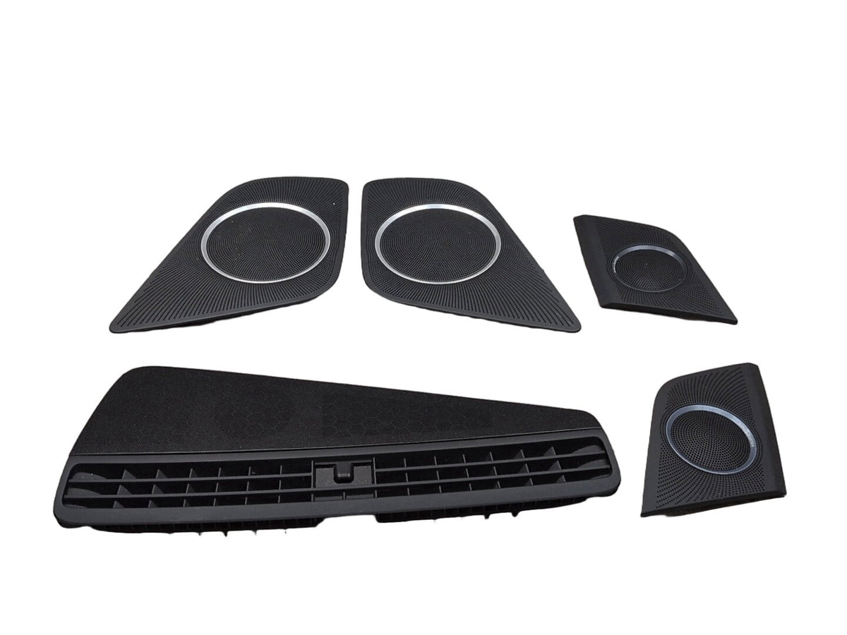 *08-17 Audi S5 8T B8 Front Left Right Center Dash Door Speakers Grille Cover SET