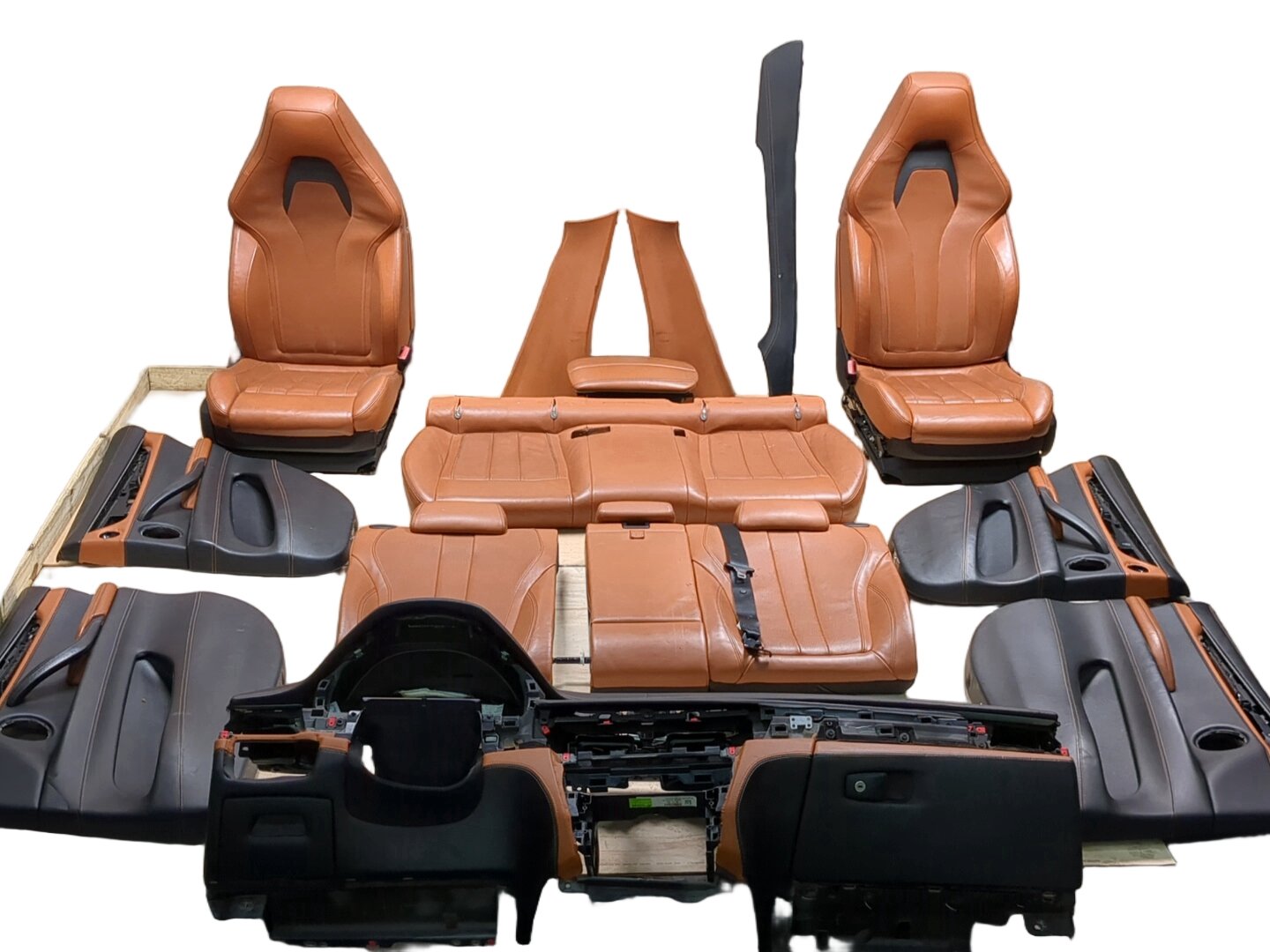 15-19 OEM BMW F16 F86 X6M BROWN Interior Seats Front Rear Door Panels COMPLETE