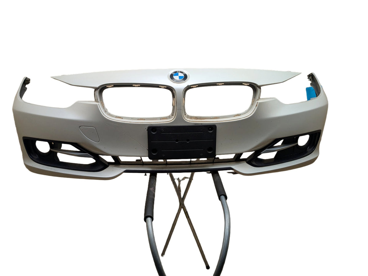 2012-2018 BMW 328i F30 Front Bumper Cover w/ lower Grilles White A96
