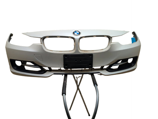 2012-2018 BMW 328i F30 Front Bumper Cover w/ lower Grilles White A96