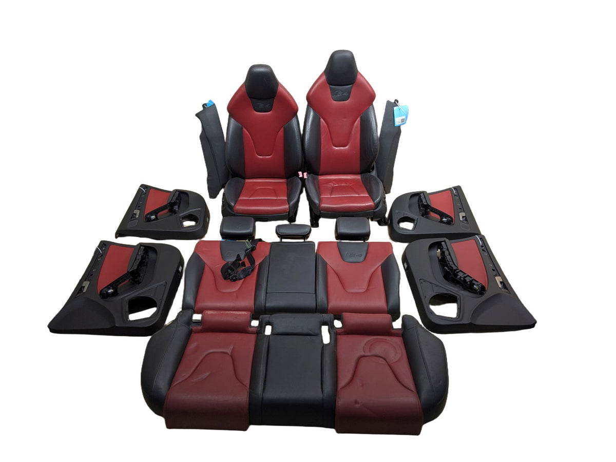 09-16 OEM Audi B8 A4 S4 Front Rear Left Right Interior Seat Door Panel BLACK RED