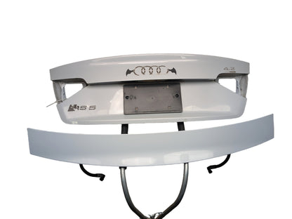 2013-2015 Audi RS5 8T Trunk Lid Shell Panel w/ Bracket & Spoiler Grey M1/Y7F