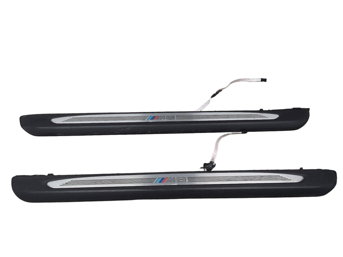 2004-2010 BMW M6 E64 Front Left Right Scuff Plate Door Sill SET 7898230 OEM