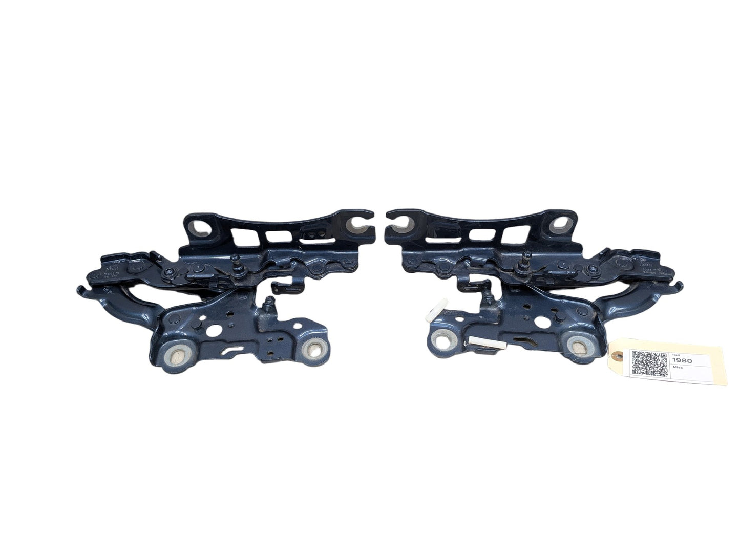19-24 OEM BMW G20 Front Left Right Bonnet Hood Hinges Black Pair SET