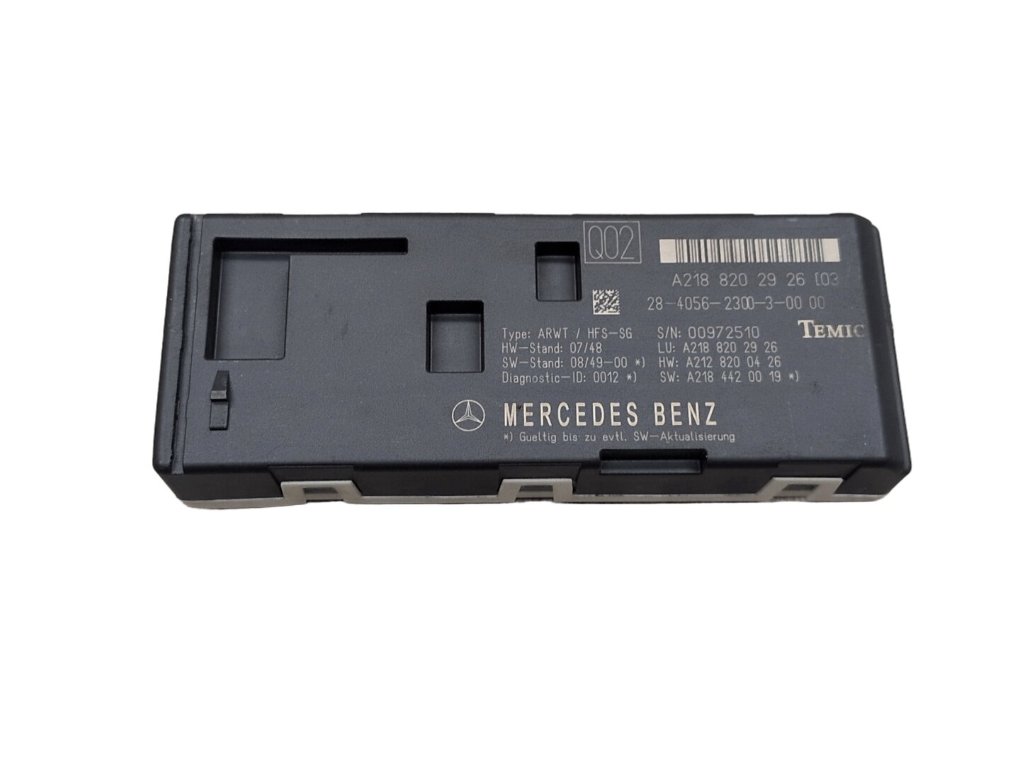 2009-2012 Mercedes-Benz E550 W212 Decklid Liftgate Trunk Module A218820292603 OEM