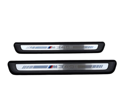 19-21 OEM BMW G20 G21 M340i Front Left Right Door Sill Plate Molding Trim PAIR