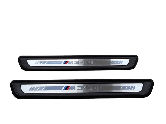 19-21 OEM BMW G20 G21 M340i Front Left Right Door Sill Plate Molding Trim PAIR