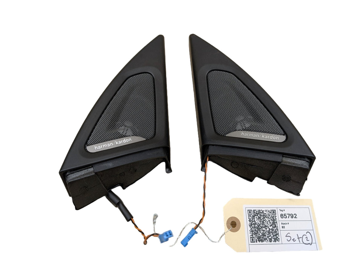 2010-2017 BMW 535i GT xDrive F07 Front Left Right Door Triangle Corner Speaker Assemblys SET 7197867