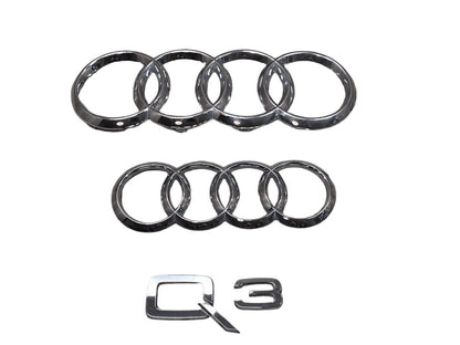 2015-2018 Audi Q3 8U Front Rear Emblem Badge Symbol Logo SET 4KE853605