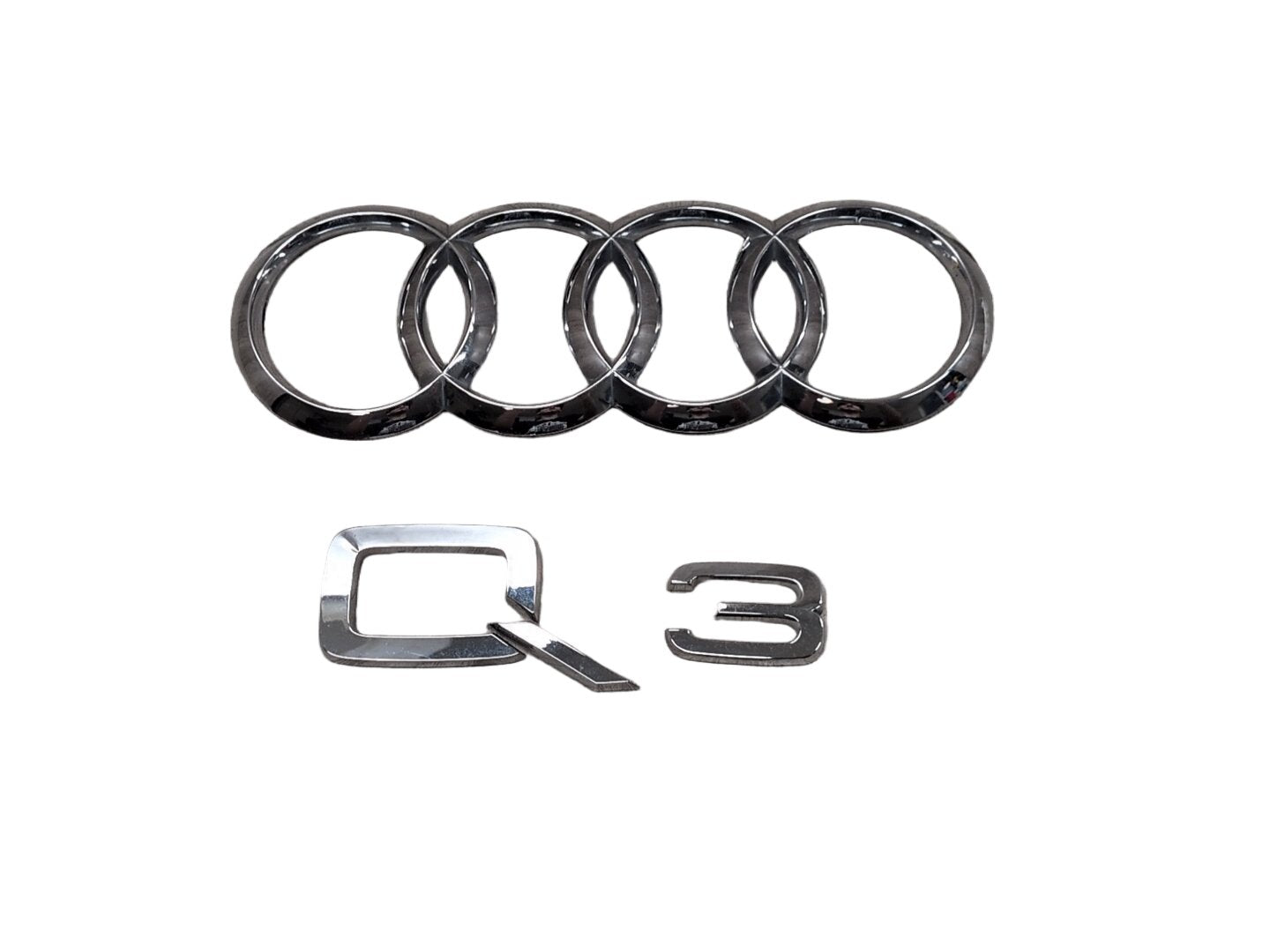 15-19 OEM Audi Q3 Emblem Badge Symbol Logo Chrome SET
