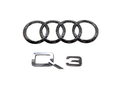 15-19 OEM Audi Q3 Emblem Badge Symbol Logo Chrome SET