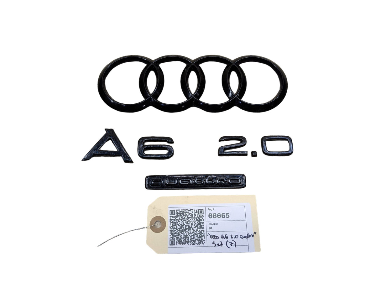 2012-2018 Audi A6 C7 Rear Emblem Badge Symbol Logo SET 4G5853742 OEM