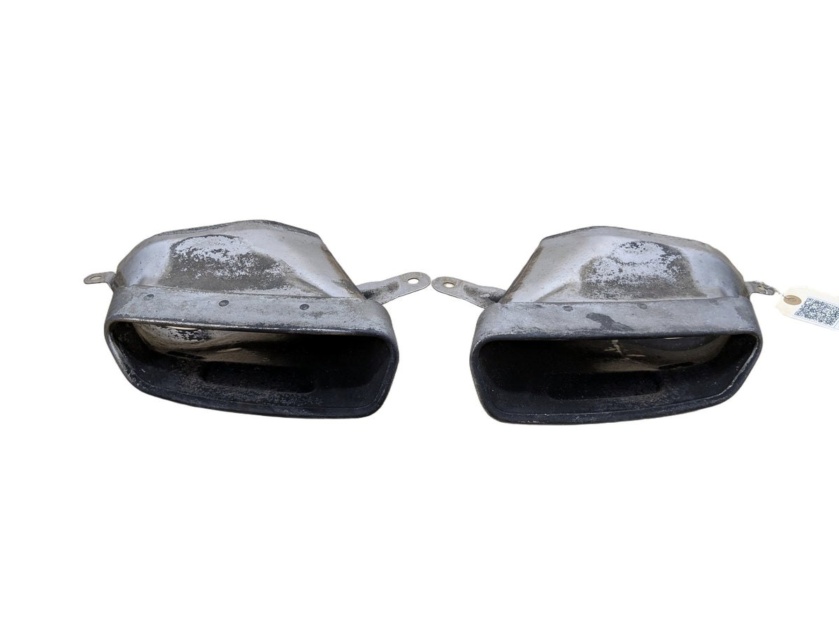 2012-2018 Audi A6 C7 Rear Left Right Exhaust Muffler Tips SET 4G0253825P OEM