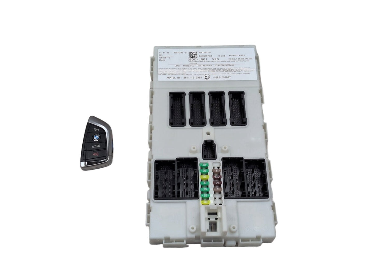 2015-2018 BMW X5 F85 Bdc Body Domain Fem Control Module w/ Key 9387233 OEM