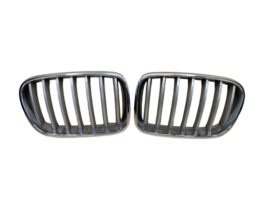 2011-2016 BMW X3 F25 Front Left Right Upper Bumper Cover Kidney Grilles SET 7210725
