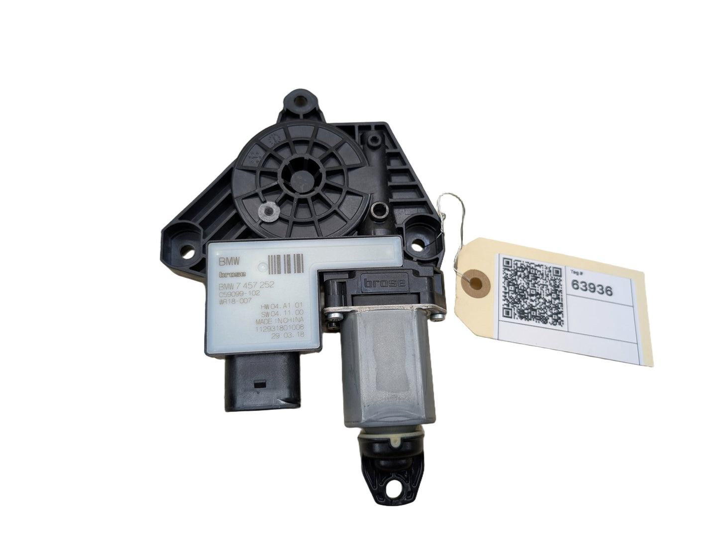 18-24 OEM BMW G01 G02 X3 X4 REAR Right Passenger Door Window Regulator Motor