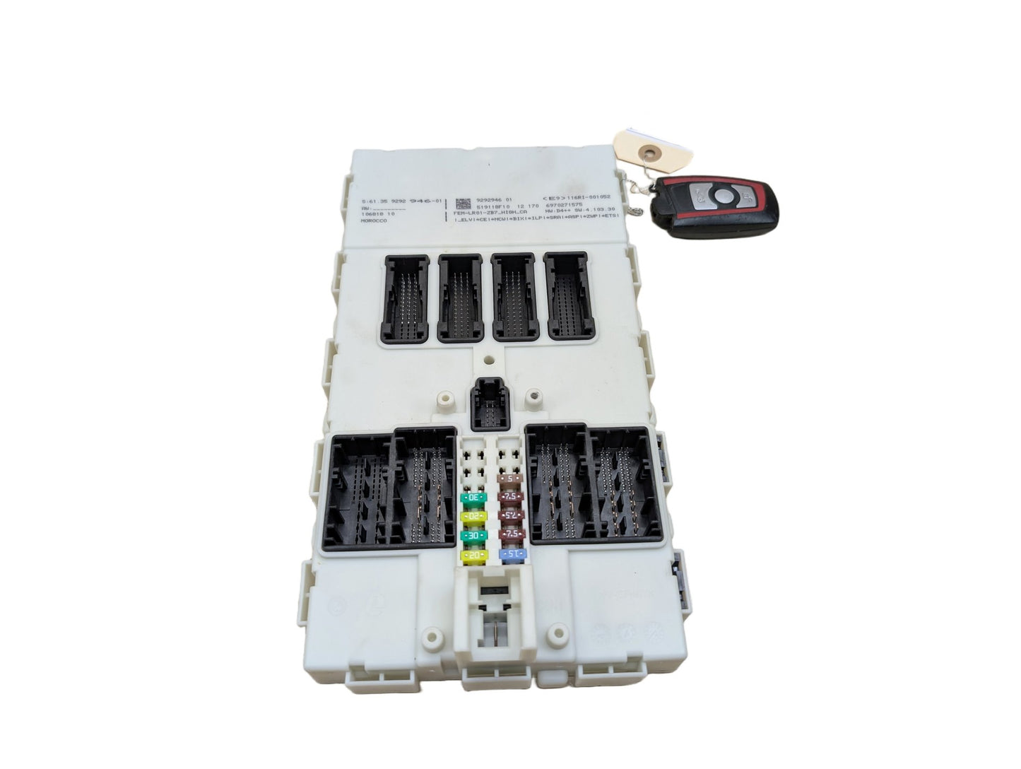 2012-2018 BMW 328i F30 Bdc Body Domain Fem Control Module w/ Key 9292946