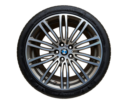 OEM BMW BMW G30 530 540 M550 Rear Wheel Rim Style 664M Silver R19x9" ET44