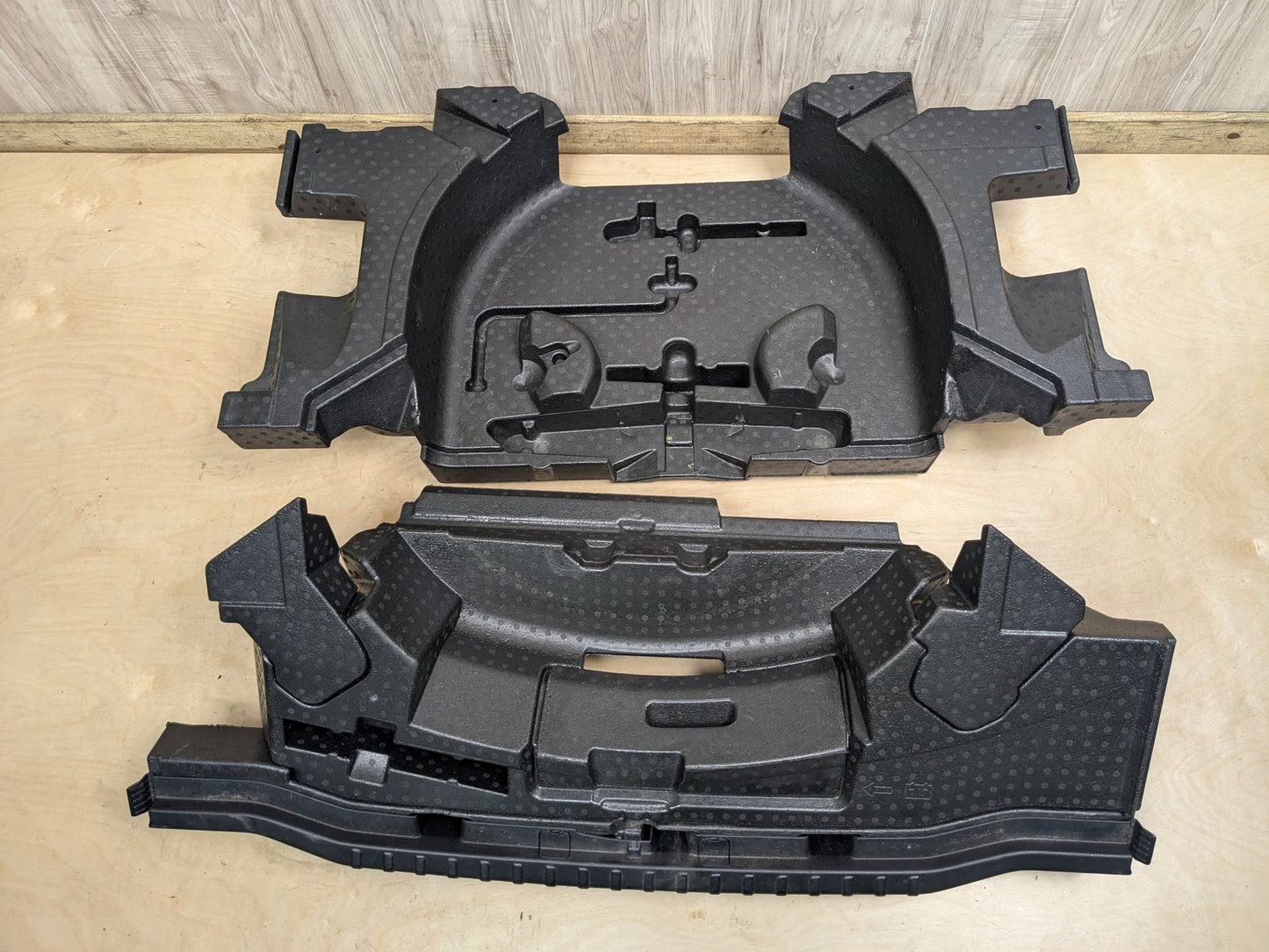 2019 BMW X3 G01-Trunk Spare Tire Mount Brackets Foam Covers PN: 7440140