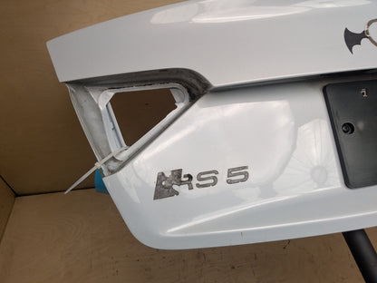 2013-2015 Audi RS5 8T Trunk Lid Shell Panel w/ Bracket & Spoiler Grey M1/Y7F