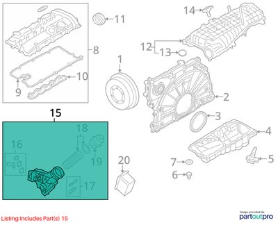 16-21 OEM F22 F23 F30 F32 F33 F36 G01 G12 G30 340 440 540 Oil Filter Housing B58