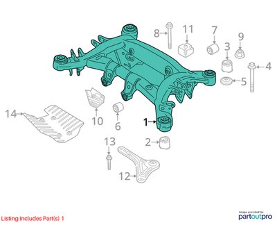 18-24 OEM BMW G01 G02 X3 X4 30i 30iX Rear Suspension Subframe Cradle Crossmember