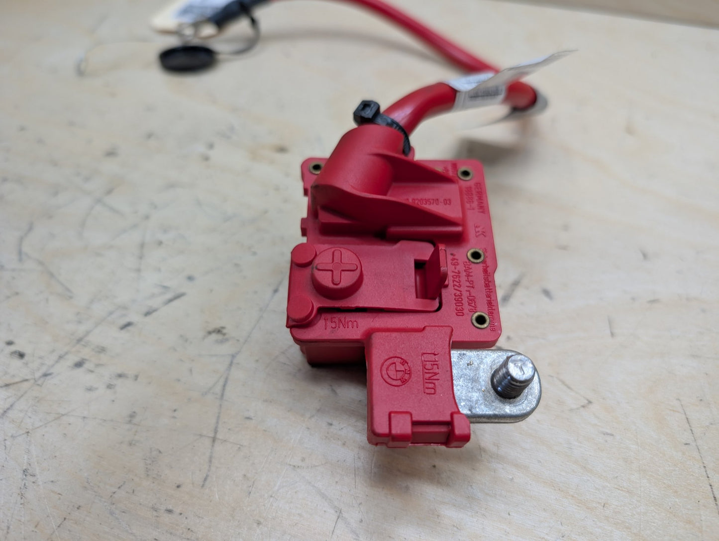 OEM BMW E84 E82 E88 E90 E92 335 M3 Battery Plus Pole Terminal Positive Red Cable