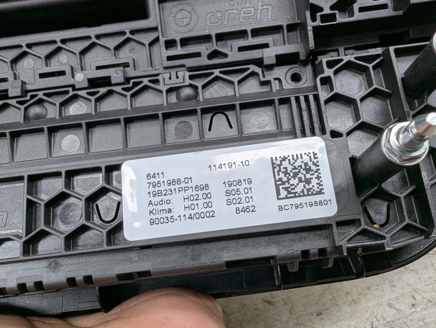 OEM BMW G01 F97 X3 X3M AC Switch Heater Climate Control Panel Radio Media Button