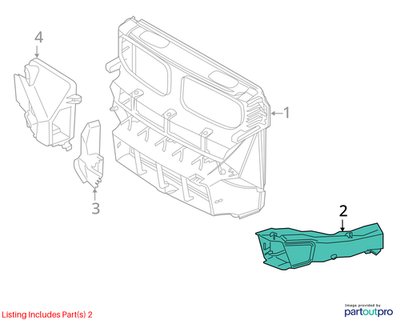 2014-2018 BMW X5 F85 Right Passenger Brake Air Duct 8056316